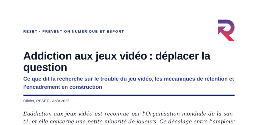 Addiction aux jeux vidéo : déplacer la question